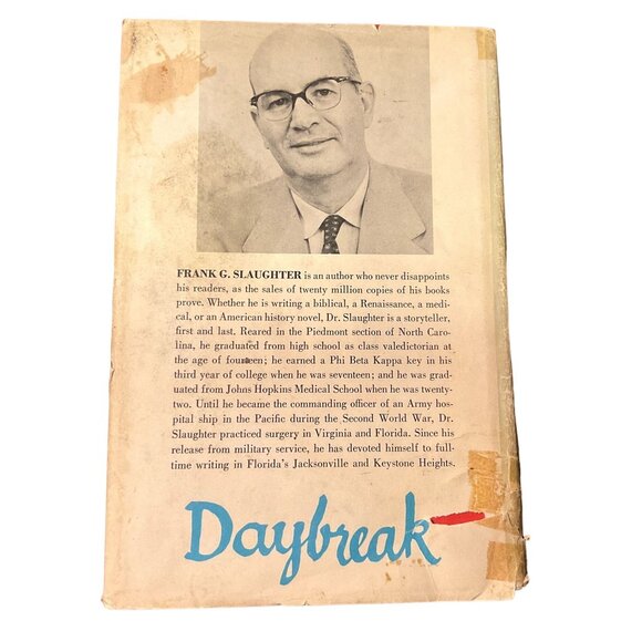 DAYBREAK BY FRANK G SLAUGHTER 1958 BOOK CLUB ED HARDCOVER DUSTJACKET - Picture 5 of 7